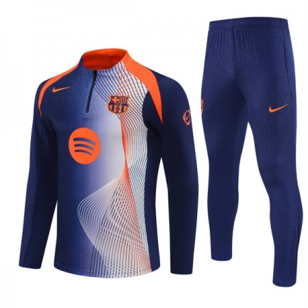 FC Barcelona Tréninkový Mikina Čtvrt Zip 2025-26 Modrá