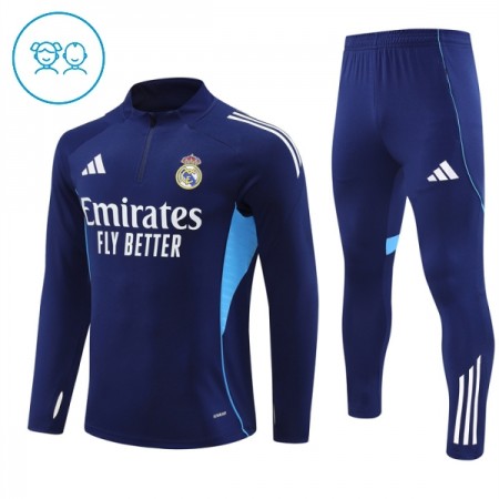 Real Madrid Dětské Tréninkový Mikina Čtvrt Zip 2025-26 Navy
