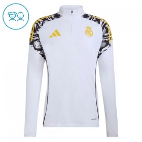 Real Madrid Dětské Tréninkový Mikina Čtvrt Zip 2026-27 Bílá