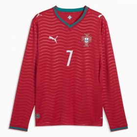 Fotbalové dres Portugalsko Ronaldo 7 Domácí Mistrovství Světa 2026 Dlouhý Rukáv