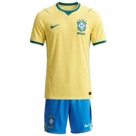 Fotbalový Komplet Brazílie Dětské Domácí Mistrovství Světa 2026 Krátký Rukáv (+ trenýrky)