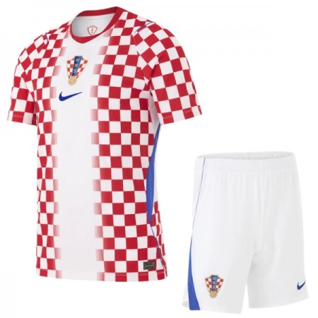 Fotbalový Komplet Chorvatsko Dětské Domácí Mistrovství Světa 2026 Krátký Rukáv (+ trenýrky)