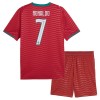 Fotbalový Komplet Portugalsko Ronaldo 7 Dětské Domácí Mistrovství Světa 2026 Krátký Rukáv (+ trenýrky)
