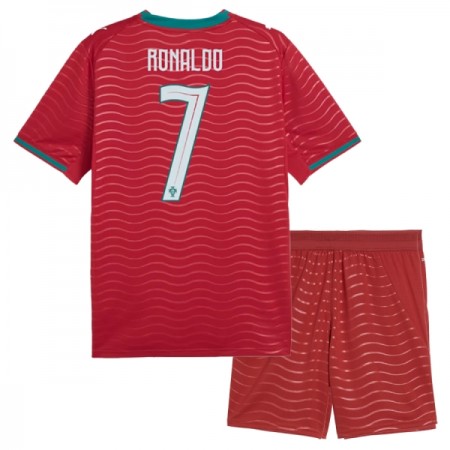 Fotbalový Komplet Portugalsko Ronaldo 7 Dětské Domácí Mistrovství Světa 2026 Krátký Rukáv (+ trenýrky)