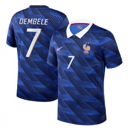 Fotbalové dres Francie O. Dembele 7 Domácí Mistrovství Světa 2026 Krátký Rukáv