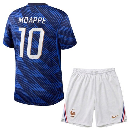 Fotbalový Komplet Francie Mbappé 10 Dětské Domácí Mistrovství Světa 2026 Krátký Rukáv (+ trenýrky)