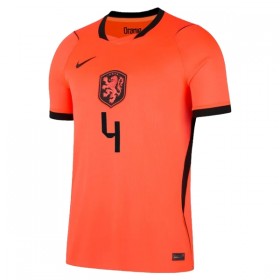 Fotbalové dres Nizozemsko Virgil 4 Domácí Mistrovství Světa 2026 Krátký Rukáv