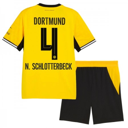 Fotbalový Komplet Borussia Dortmund N. Schlotterbeck 4 Dětské Domácí 2026-27 Krátký Rukáv (+ trenýrky)