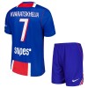 Fotbalový Komplet Paris Saint-Germain Kvaratskhelia 7 Dětské Domácí 2026-27 Krátký Rukáv (+ trenýrky)