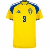 Fotbalové dres Švédsko Isak 9 Domácí Mistrovství Světa 2026 Krátký Rukáv