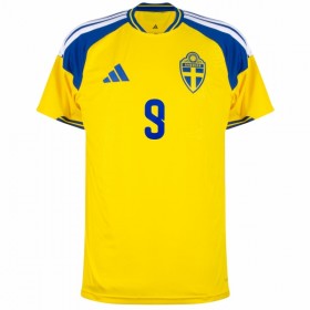 Fotbalové dres Švédsko Isak 9 Domácí Mistrovství Světa 2026 Krátký Rukáv