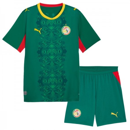 Fotbalový Komplet Senegal Dětské Venkovní Mistrovství Světa 2026 Krátký Rukáv (+ trenýrky)
