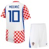 Fotbalový Komplet Chorvatsko Modrić 10 Dětské Domácí Mistrovství Světa 2026 Krátký Rukáv (+ trenýrky)