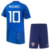 Fotbalový Komplet Chorvatsko Modrić 10 Dětské Venkovní Mistrovství Světa 2026 Krátký Rukáv (+ trenýrky)