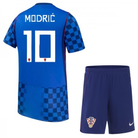 Fotbalový Komplet Chorvatsko Modrić 10 Dětské Venkovní Mistrovství Světa 2026 Krátký Rukáv (+ trenýrky)