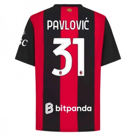 Fotbalové dres AC Milán Pavlovic 31 Domácí 2026-27 Krátký Rukáv