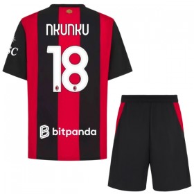 Fotbalový Komplet AC Milán Nkunku 18 Dětské Domácí 2026-27 Krátký Rukáv (+ trenýrky)