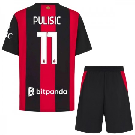 Fotbalový Komplet AC Milán Pulisic 11 Dětské Domácí 2026-27 Krátký Rukáv (+ trenýrky)