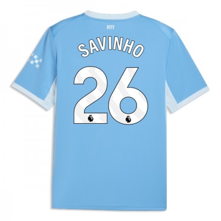 Fotbalové dres Manchester City Savinho 26 Domácí 2026-27 Krátký Rukáv