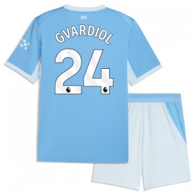 Fotbalový Komplet Manchester City Gvardiol 24 Dětské Domácí 2026-27 Krátký Rukáv (+ trenýrky)