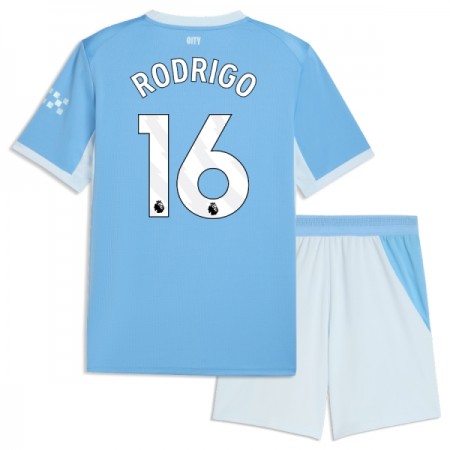 Fotbalový Komplet Manchester City Rodrigo 16 Dětské Domácí 2026-27 Krátký Rukáv (+ trenýrky)