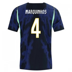 Fotbalové dres Brazílie Marquinhos 4 Venkovní Mistrovství Světa 2026 Krátký Rukáv