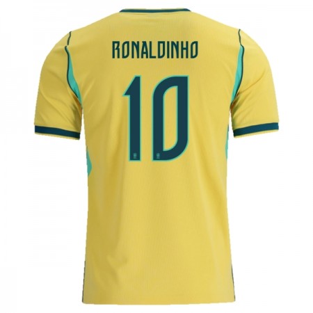 Fotbalové dres Brazílie Ronaldinho 10 Domácí Mistrovství Světa 2026 Krátký Rukáv