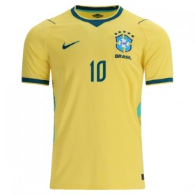 Fotbalový Komplet Brazílie Neymar JR 10 Dětské Domácí Mistrovství Světa 2026 Krátký Rukáv (+ trenýrky)
