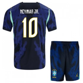 Fotbalový Komplet Brazílie Neymar JR 10 Dětské Venkovní Mistrovství Světa 2026 Krátký Rukáv (+ trenýrky)