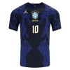 Fotbalový Komplet Brazílie Neymar JR 10 Dětské Venkovní Mistrovství Světa 2026 Krátký Rukáv (+ trenýrky)