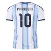 Fotbalové dres Argentina Maradona 10 Domácí Mistrovství Světa 2026 Krátký Rukáv