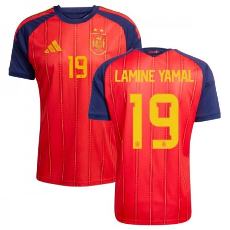Fotbalové dres Španělsko 2 Stars Lamine Yamal 19 Domácí Mistrovství Světa 2026 Krátký Rukáv Fotbalové dres Španělsko 2 Stars Lamine Yamal 19 Domácí Mistrovství Světa 2026 Krátký Rukáv