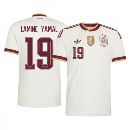Fotbalové dres Španělsko 2 Stars Lamine Yamal 19 Venkovní Mistrovství Světa 2026 Krátký Rukáv Fotbalové dres Španělsko 2 Stars Lamine Yamal 19 Venkovní Mistrovství Světa 2026 Krátký Rukáv