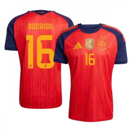 Fotbalové dres Španělsko 2 Stars Rodrigo 16 Domácí Mistrovství Světa 2026 Krátký Rukáv Fotbalové dres Španělsko 2 Stars Rodrigo 16 Domácí Mistrovství Světa 2026 Krátký Rukáv