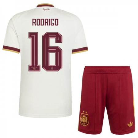 Fotbalový Komplet Španělsko 2 Stars Rodrigo 16 Dětské Venkovní Mistrovství Světa 2026 Krátký Rukáv (+ trenýrky) Fotbalový Komplet Španělsko 2 Stars Rodrigo 16 Dětské Venkovní Mistrovství Světa 2026 Krátký Rukáv (+ trenýrky)
