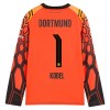 Fotbalové dres Borussia Dortmund Kobel 1 Brankářské Domácí 2026-27 Oranžový Dlouhý Rukáv Fotbalové dres Borussia Dortmund Kobel 1 Brankářské Domácí 2026-27 Oranžový Dlouhý Rukáv