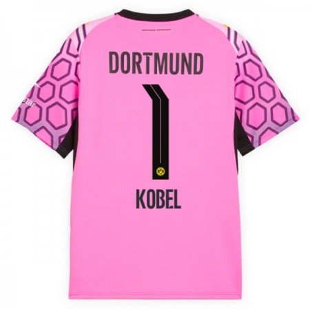 Fotbalové dres Borussia Dortmund Kobel 1 Brankářské Venkovní 2026-27 Růžová Krátký Rukáv Fotbalové dres Borussia Dortmund Kobel 1 Brankářské Venkovní 2026-27 Růžová Krátký Rukáv