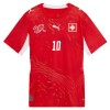 Fotbalové dres Švýcarsko Granit Xhaka 10 Domácí Mistrovství Světa 2026 Krátký Rukáv