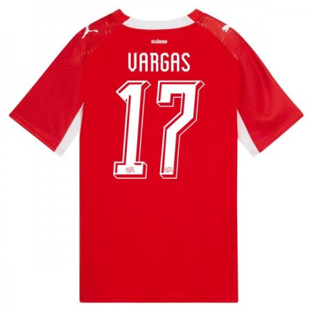 Fotbalové dres Švýcarsko Vargas 17 Domácí Mistrovství Světa 2026 Krátký Rukáv Fotbalové dres Švýcarsko Vargas 17 Domácí Mistrovství Světa 2026 Krátký Rukáv