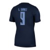 Fotbalové dres Uruguay Luis Suarez 9 Venkovní Mistrovství Světa 2026 Krátký Rukáv Fotbalové dres Uruguay Luis Suarez 9 Venkovní Mistrovství Světa 2026 Krátký Rukáv