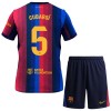 Fotbalový Komplet FC Barcelona Cubarsi 5 Dětské Domácí 2026-27 Krátký Rukáv (+ trenýrky) Fotbalový Komplet FC Barcelona Cubarsi 5 Dětské Domácí 2026-27 Krátký Rukáv (+ trenýrky)