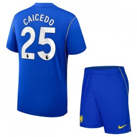 Fotbalový Komplet Chelsea Caicedo 25 Dětské Domácí 2026-27 Krátký Rukáv (+ trenýrky)