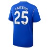 Fotbalový Komplet Chelsea Caicedo 25 Dětské Domácí 2026-27 Krátký Rukáv (+ trenýrky)