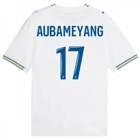 Fotbalové dres Olympique de Marseille Aubameyang 17 Domácí 2026-27 Krátký Rukáv Fotbalové dres Olympique de Marseille Aubameyang 17 Domácí 2026-27 Krátký Rukáv