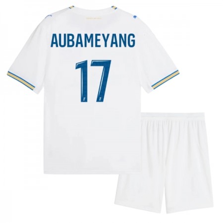 Fotbalový Komplet Olympique de Marseille Aubameyang 17 Dětské Domácí 2026-27 Krátký Rukáv (+ trenýrky) Fotbalový Komplet Olympique de Marseille Aubameyang 17 Dětské Domácí 2026-27 Krátký Rukáv (+ trenýrky)