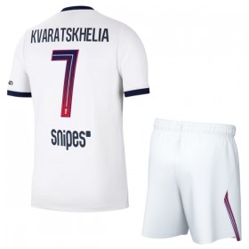 Fotbalový Komplet Paris Saint-Germain Kvaratskhelia 7 Dětské Venkovní 2026-27 Krátký Rukáv (+ trenýrky)