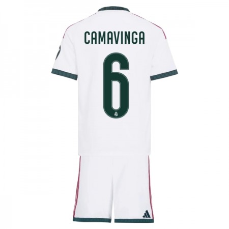 Fotbalový Komplet Real Madrid Camavinga 6 Dětské Domácí 2026-27 Krátký Rukáv (+ trenýrky) Fotbalový Komplet Real Madrid Camavinga 6 Dětské Domácí 2026-27 Krátký Rukáv (+ trenýrky)