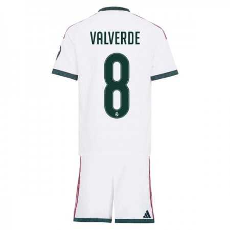 Fotbalový Komplet Real Madrid Valverde 8 Dětské Domácí 2026-27 Krátký Rukáv (+ trenýrky) Fotbalový Komplet Real Madrid Valverde 8 Dětské Domácí 2026-27 Krátký Rukáv (+ trenýrky)