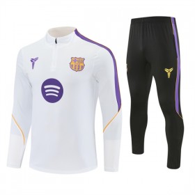 Barcelona Tréninkový Mikina Čtvrt Zip 2026-27 Bílá
