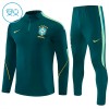 Brazílie Dětské Tréninkový Mikina Čtvrt Zip 2026-27 Zelená Brazílie Dětské Tréninkový Mikina Čtvrt Zip 2026-27 Zelená